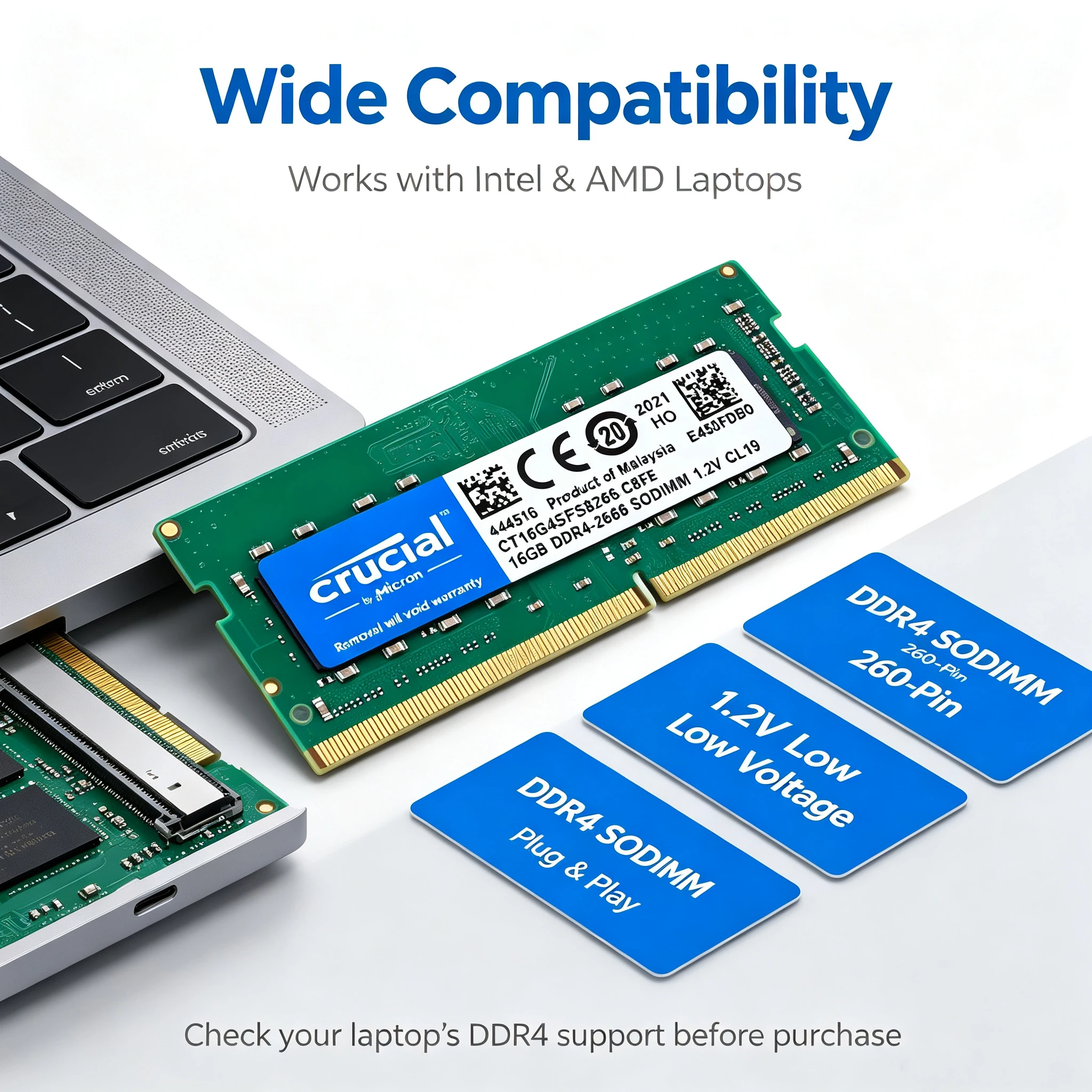 Crucial DDR4 Laptop RAM SODIMM - Ddr4 3200Mhz ulasan dan harga